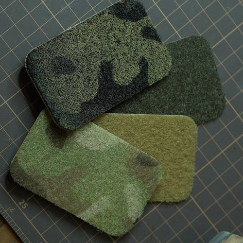 Adhesive loop patch panel sticker for hook-backed morale patches
