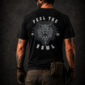 Black PaganEDC Feel The Howl T-shirt back view
