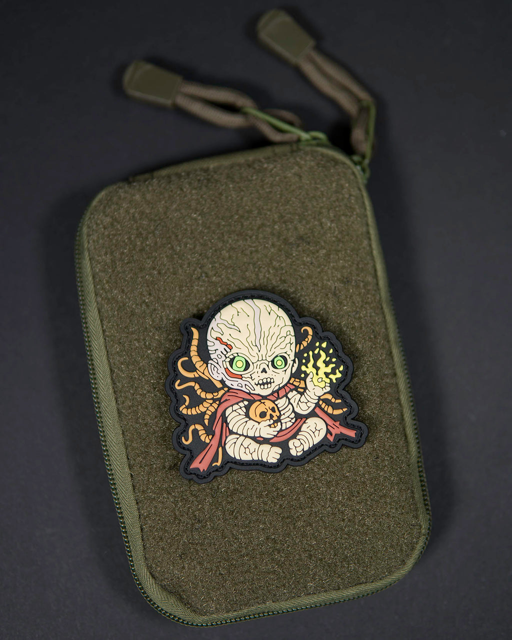 Baby Vecna PVC patch by PaganEDC, Stranger Things inspired horror velcro patch