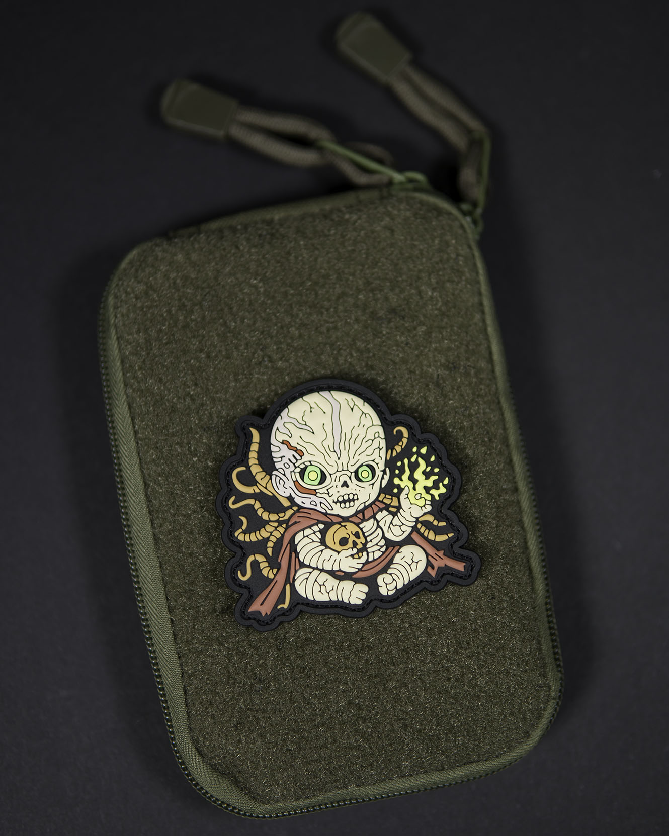 Baby Vecna PVC patch by PaganEDC, Stranger Things inspired horror velcro patch