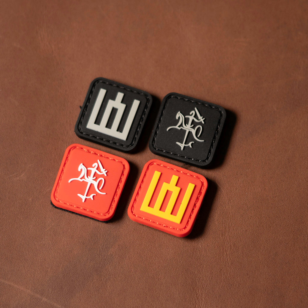 Small square PVC patch featuring either the Vytis or Gedimino Tower symbol in various colors.