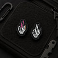 Skeleton Salute PVC morale patch set