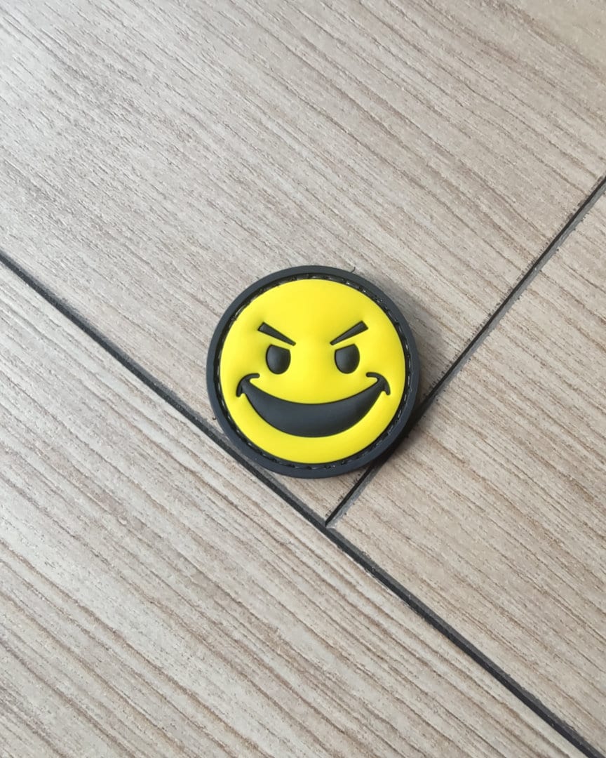 Evil Smile PVC Morale Patch | Tactical Gear Patch| Hook Backing