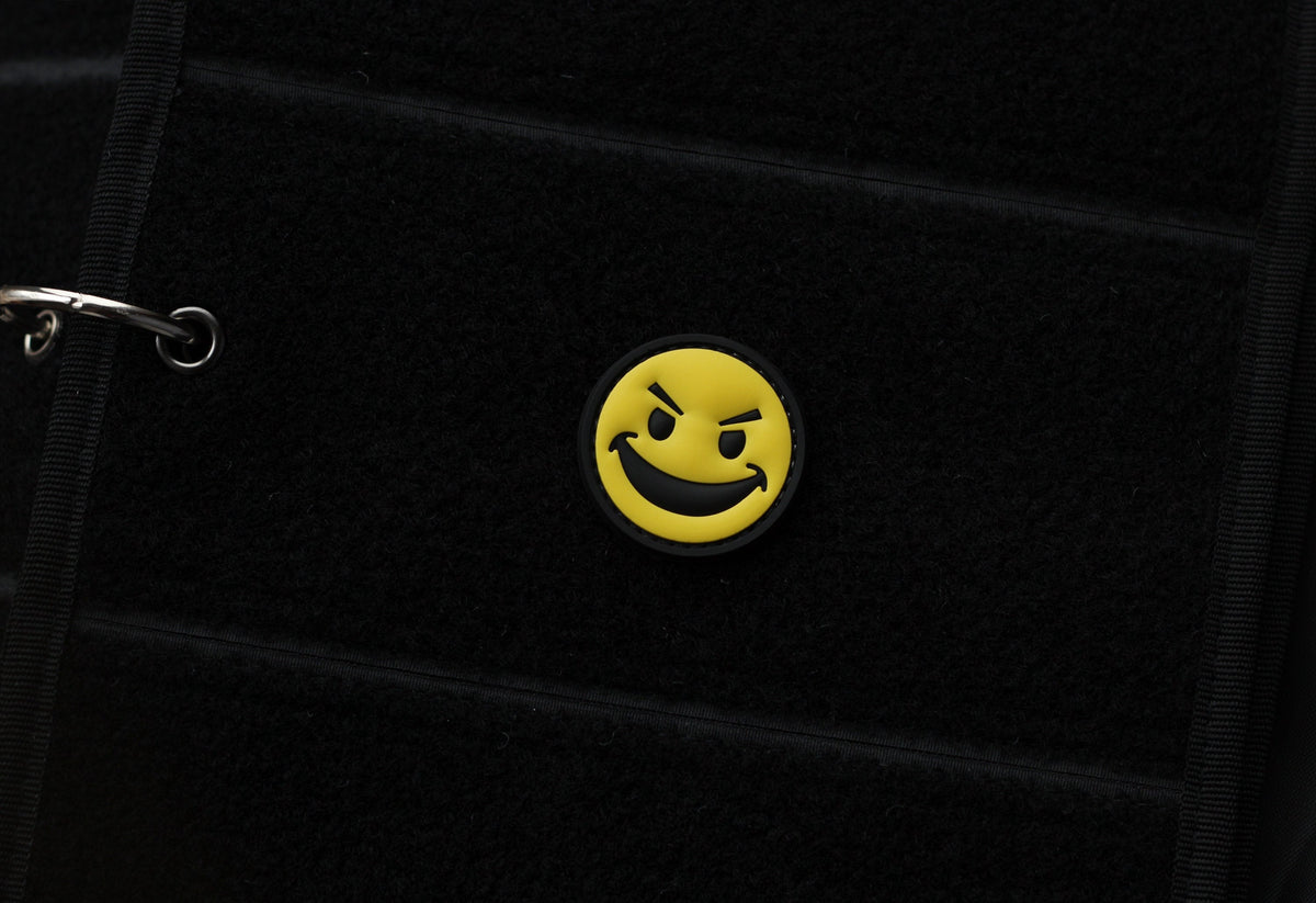 Evil Smile PVC Morale Patch | Tactical Gear Patch| Hook Backing