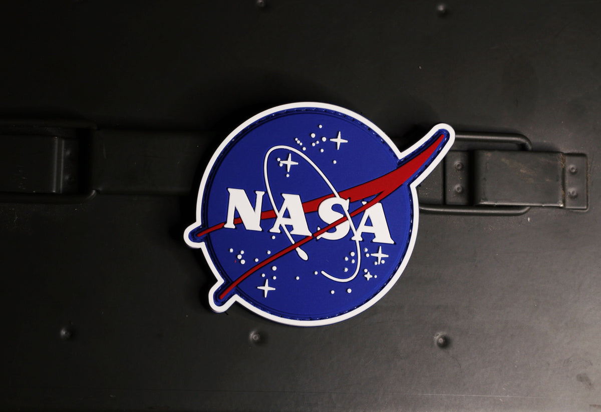 NASA PVC Patch, Space Logo Morale Patch with Hook Backing