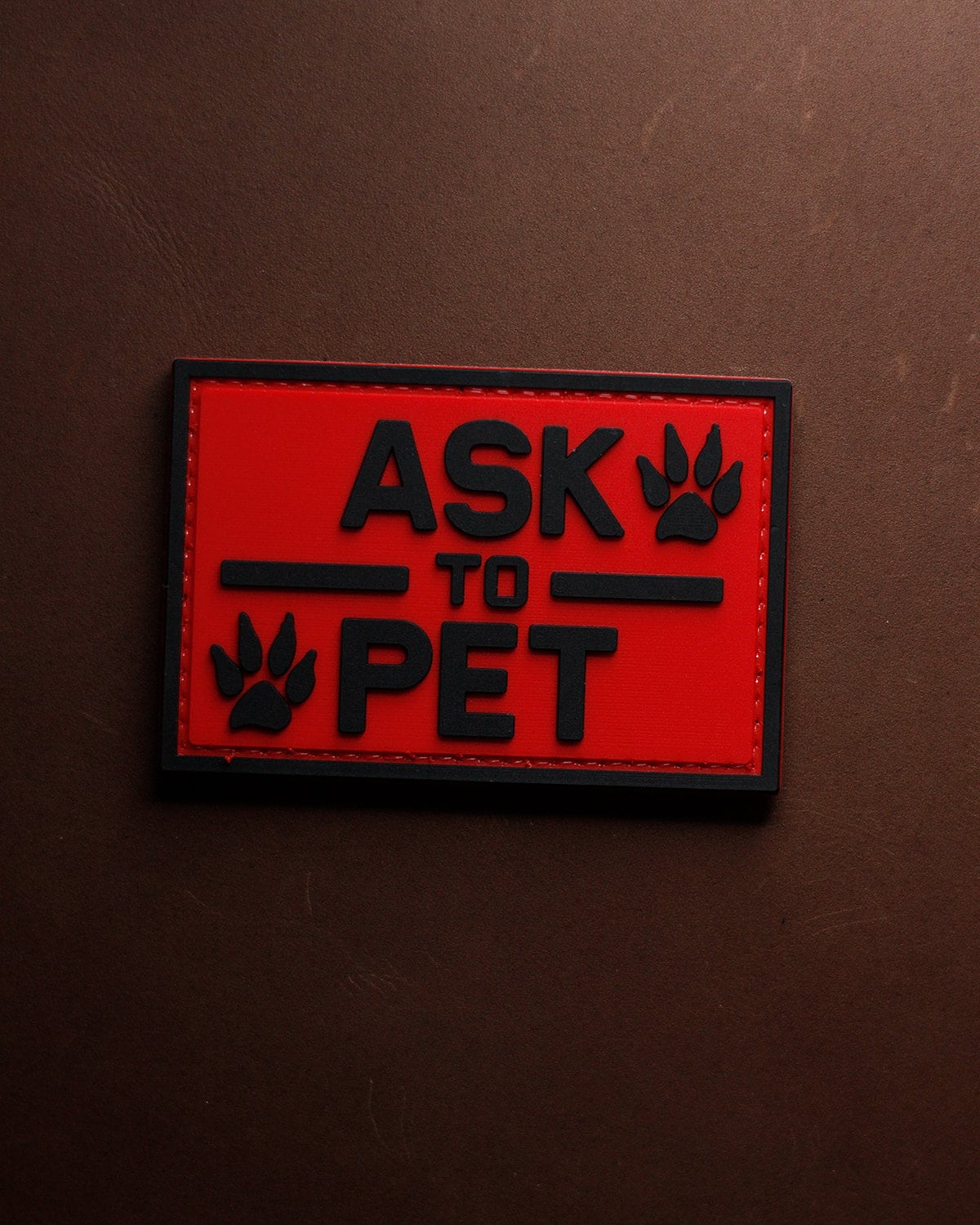 PVC Morale Patch | Ask to Pet | Tactical Gear Accessory Patch | Hook Backing
