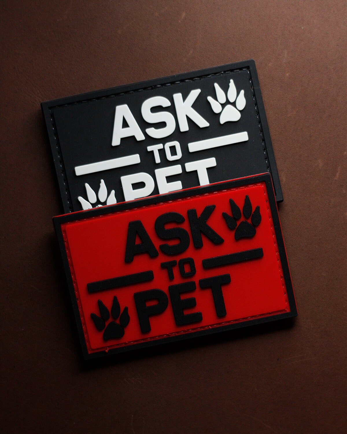 PVC Morale Patch | Ask to Pet | Tactical Gear Accessory Patch | Hook Backing