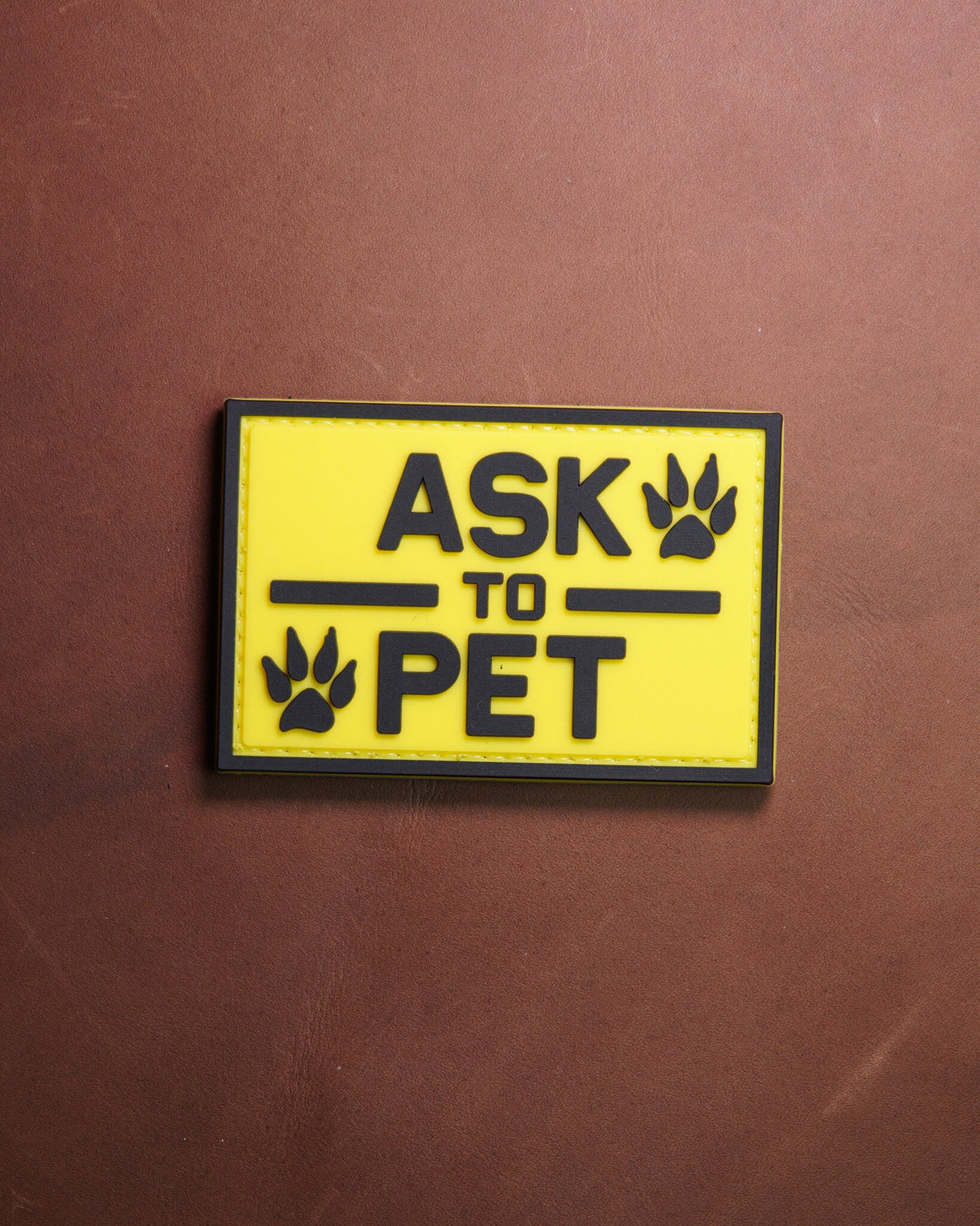 PVC Morale Patch | Ask to Pet | Tactical Gear Accessory Patch | Hook Backing