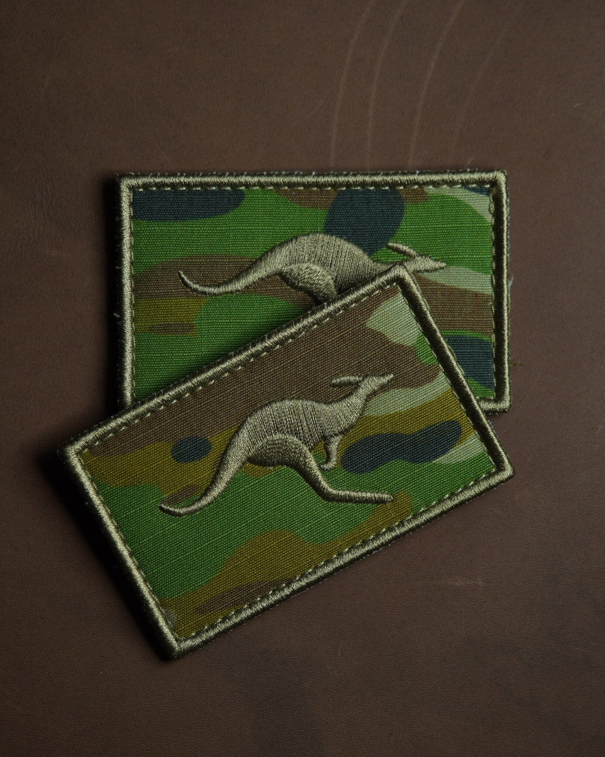 Embroidered Kangaroo Morale Patch | Tactical Hook Backing | Australia Army Style