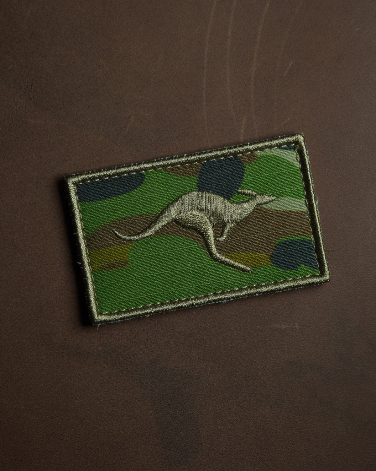 Embroidered Kangaroo Morale Patch | Tactical Hook Backing | Australia Army Style