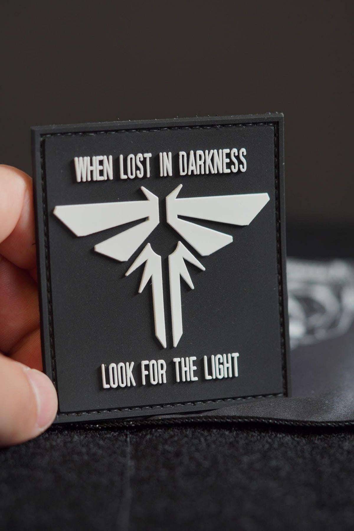 PVC Morale Patch | When Lost in Darkness | Tactical Gear Patch | Hook Backing