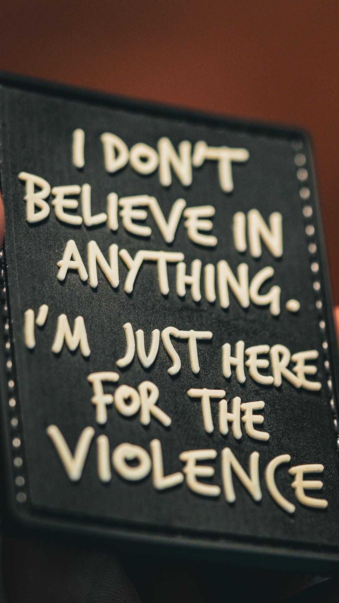 PVC Morale Patch | I Don't Believe in Anything | Tactical Morale Patch - Hook Backing