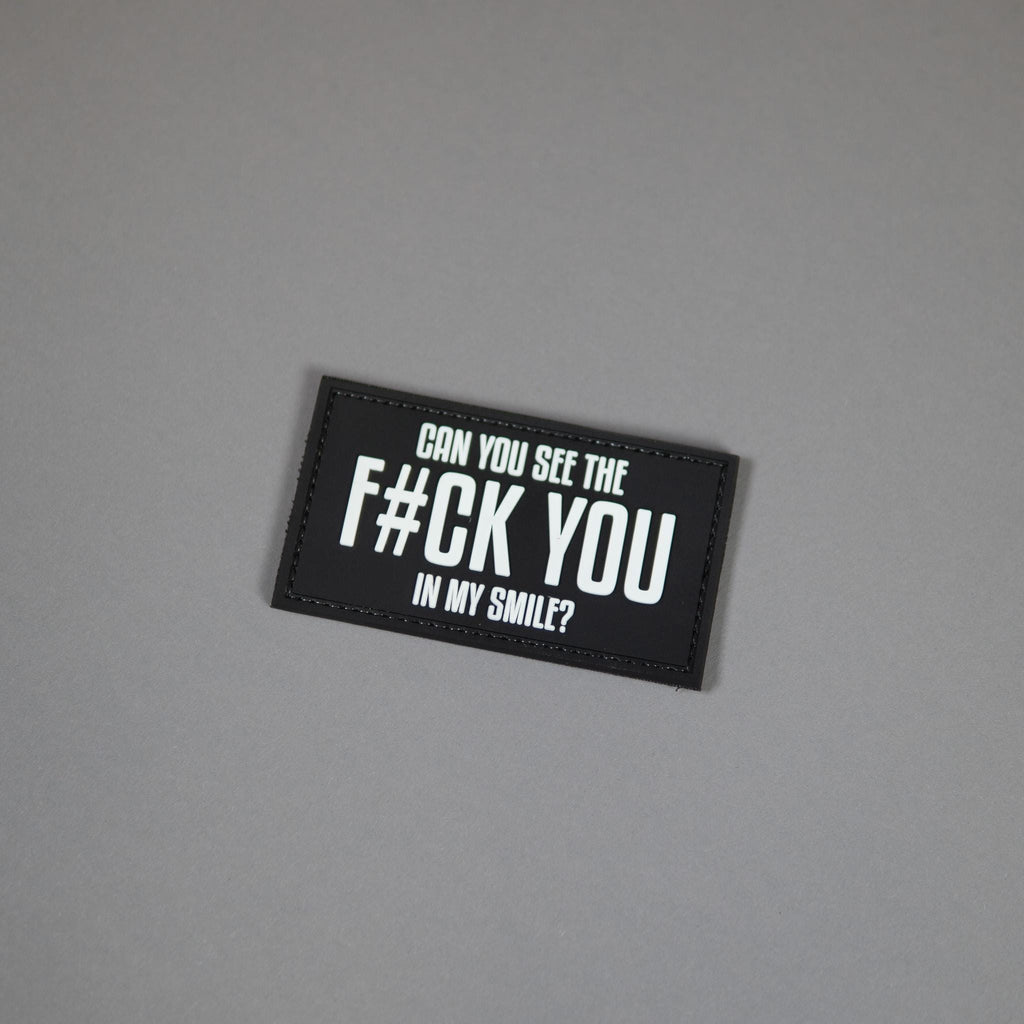 Morale Patch | Can You See the FU in My Smile? | PVC Tactical Patch | Hook Backing