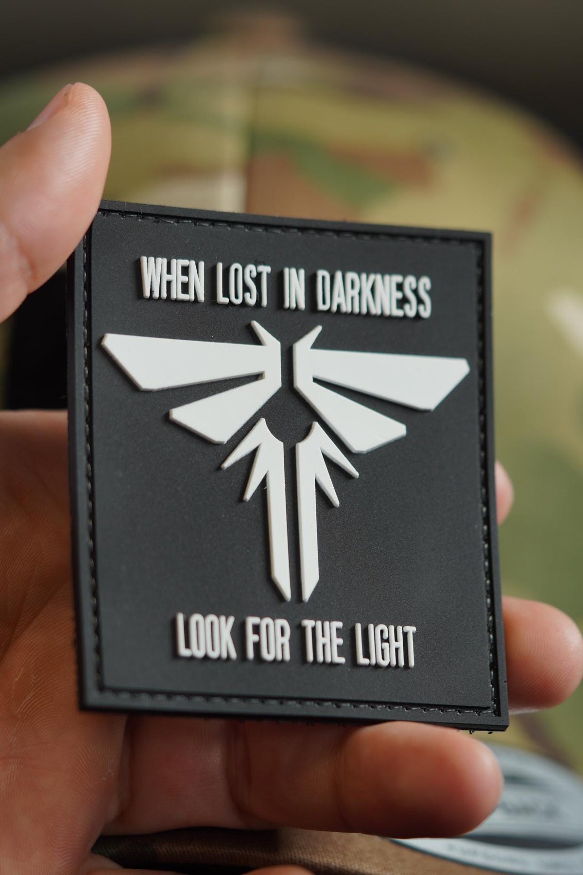 PVC Morale Patch | When Lost in Darkness | Tactical Gear Patch | Hook Backing