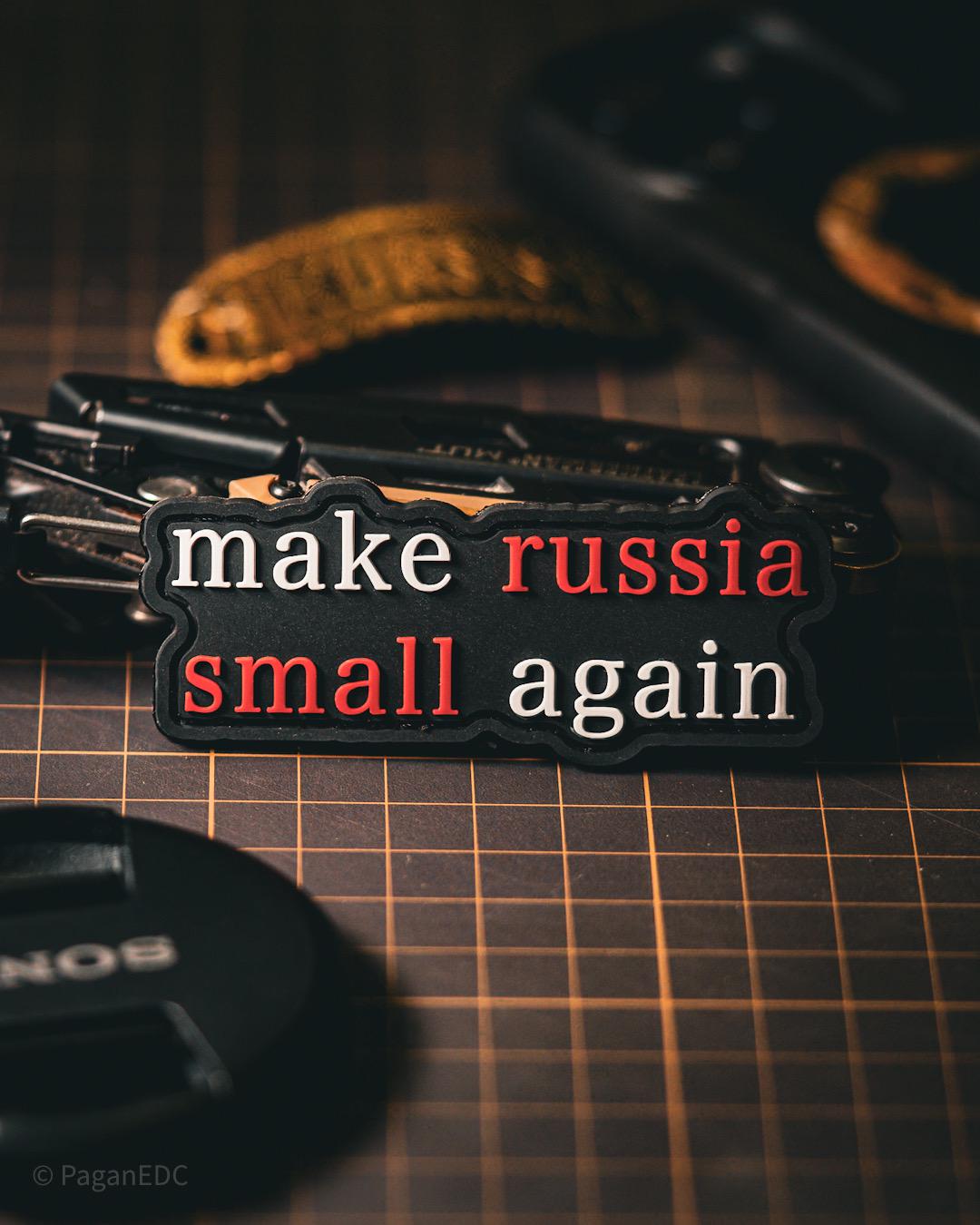 PVC Morale Patch | Make Russia Small Again | Tactical Gear Accessory Patch | Hook & Loop Backing