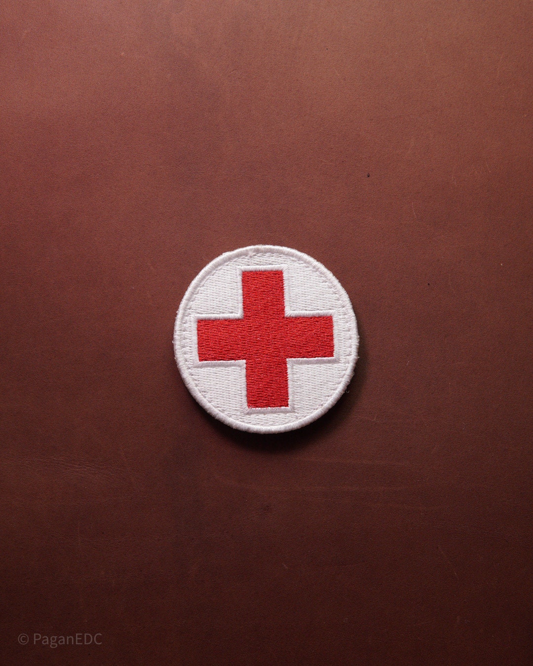 Medic Cross Embroidered Patch | First Aid Tactical Morale Patch | Hook Backing