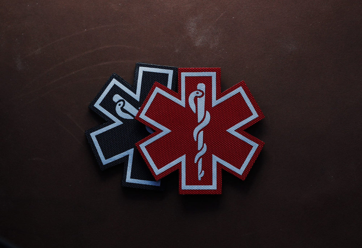 Medic Reflective Patch | Star of Life Patch | Paramedic EMT | Tactical Gear Accessory | Hook & Loop