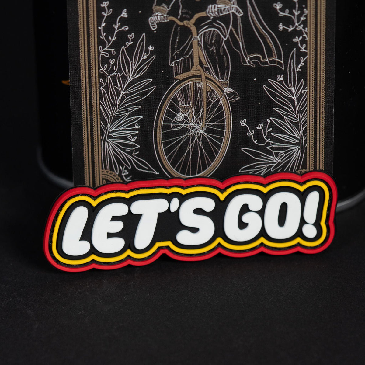 PVC Morale Patch, Let's Go Motivational Quote, Hook Backing