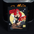 PVC Morale Patch, Red Hot Pin Up Girl, Hook Backing