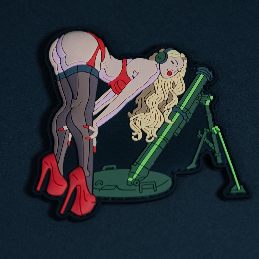 PVC Morale Patch, Sniper Pin Up Girl, Hook Backing