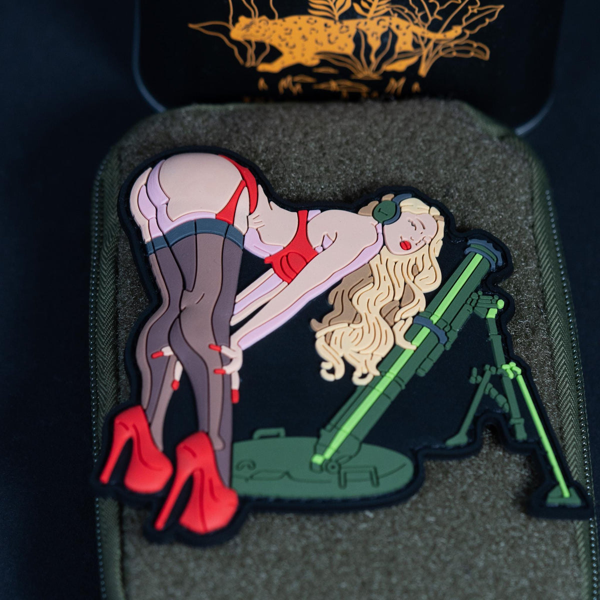 PVC Morale Patch, Sniper Pin Up Girl, Hook Backing