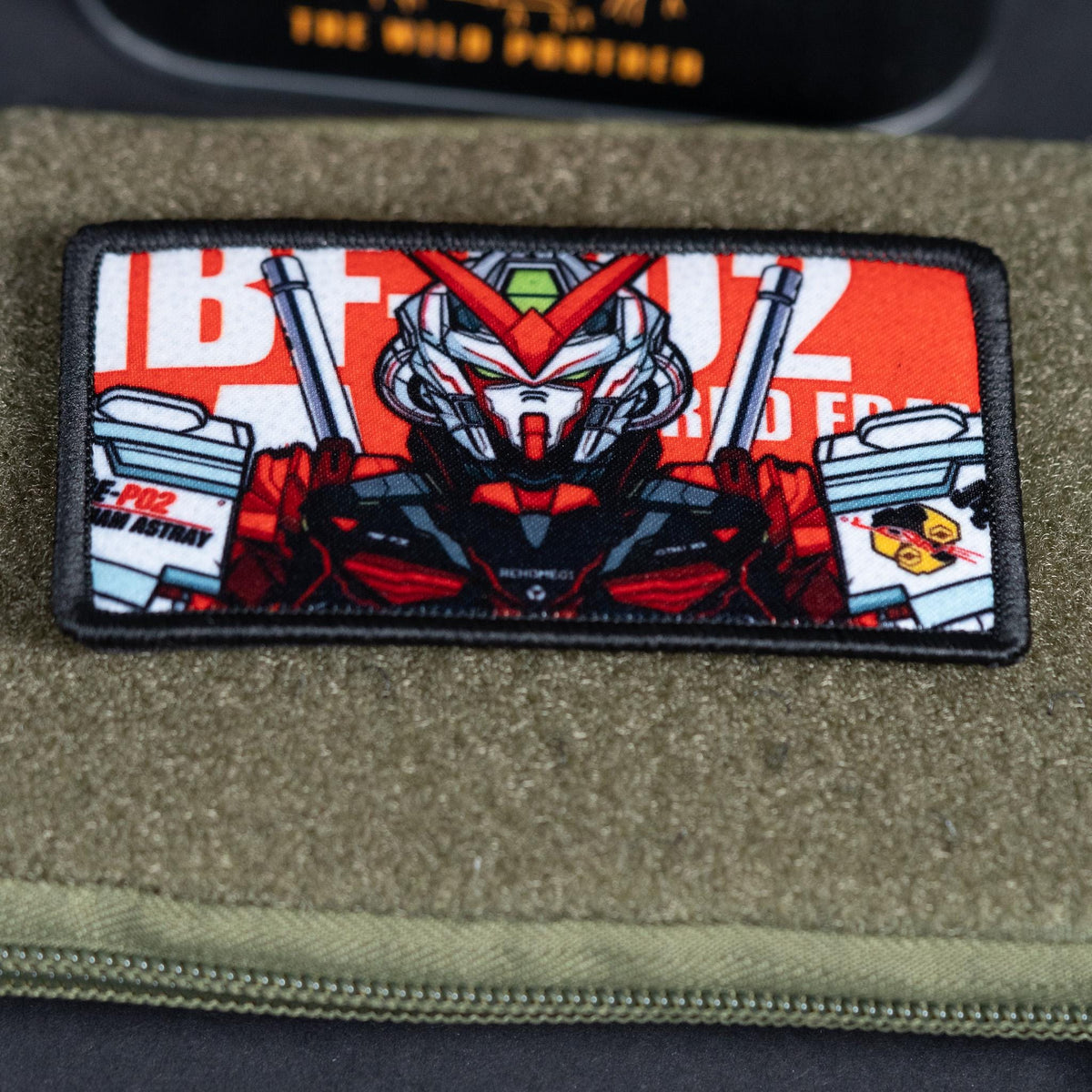 Morale Patch, Anime Mecha Design, Sublimated, Hook Backing, 8.5 x 5 cm