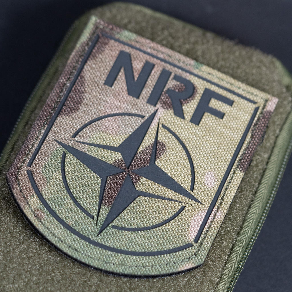 NATO Patch, NRF Response Force, Laser Cut Cordura, Hook Backing