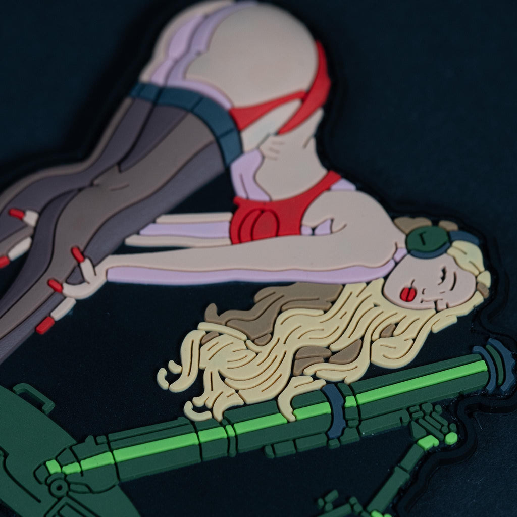 PVC Morale Patch, Sniper Pin Up Girl, Hook Backing