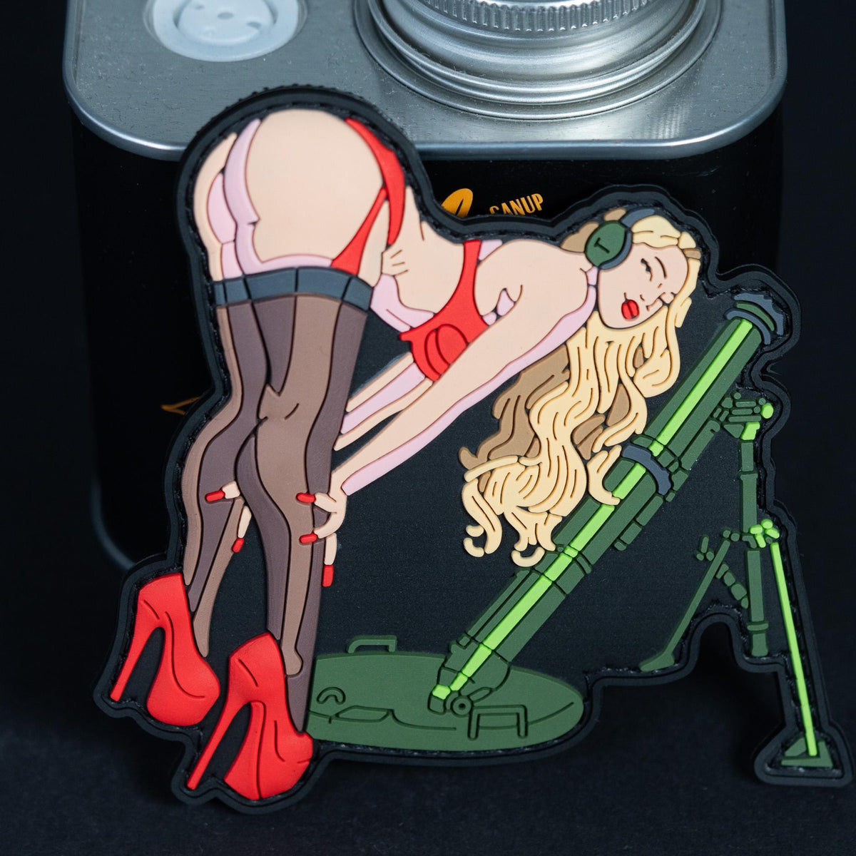 PVC Morale Patch, Sniper Pin Up Girl, Hook Backing