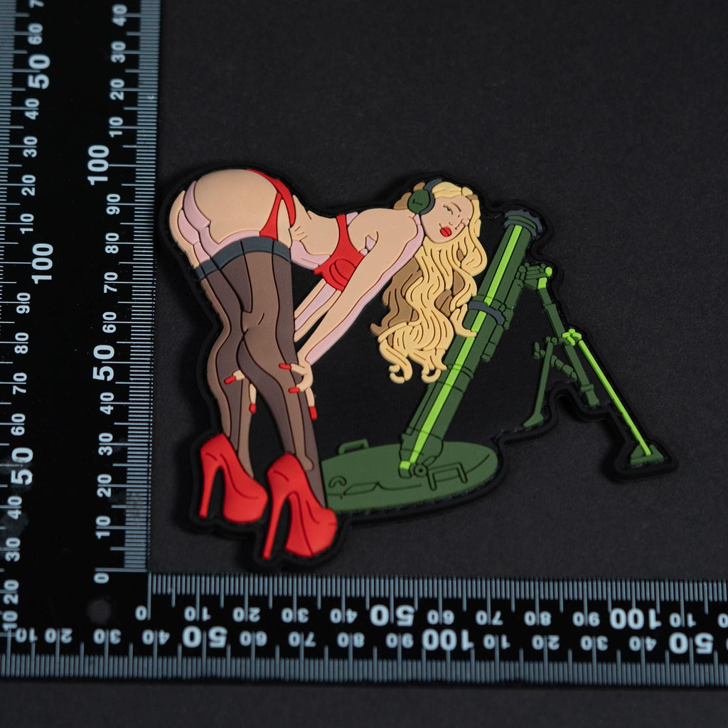 PVC Morale Patch, Sniper Pin Up Girl, Hook Backing