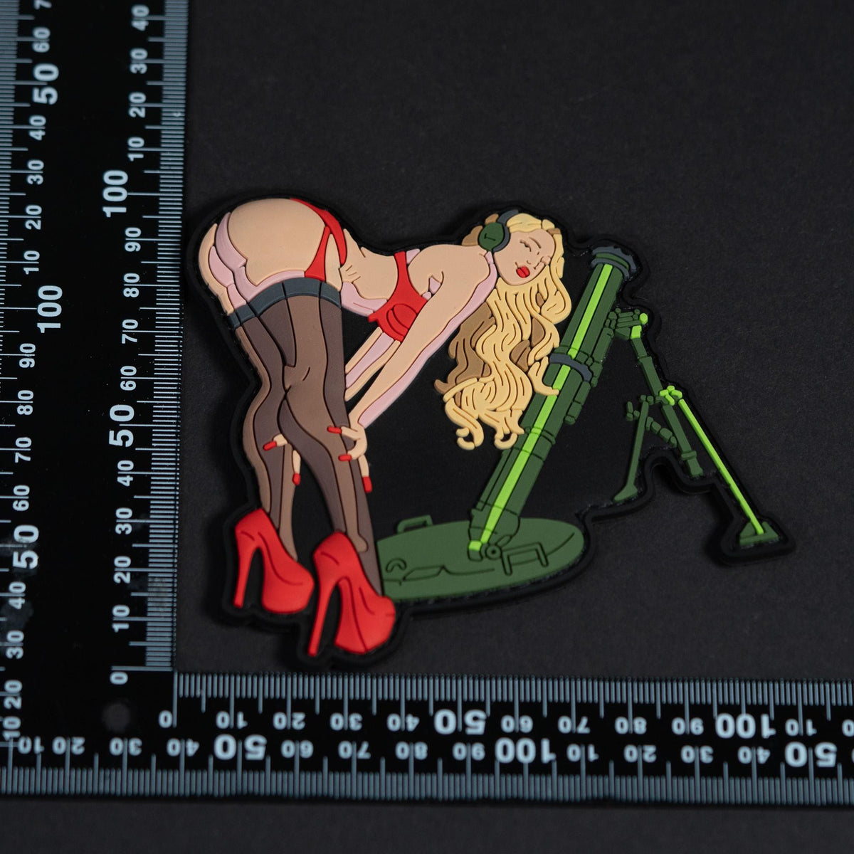 PVC Morale Patch, Sniper Pin Up Girl, Hook Backing