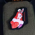 PVC Morale Patch, Bunny Girl Pin Up, Hook Backing
