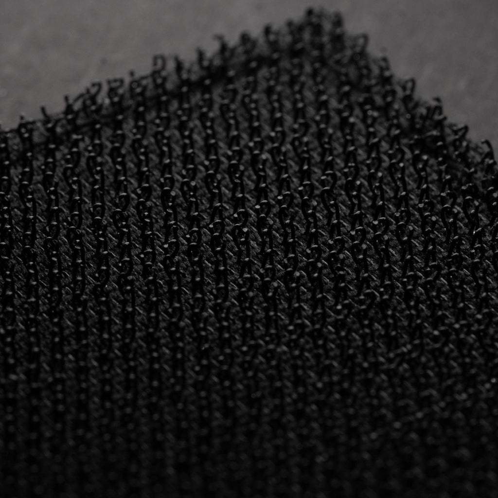 Back of Left Unsupervised PVC morale patch showing black hook backing