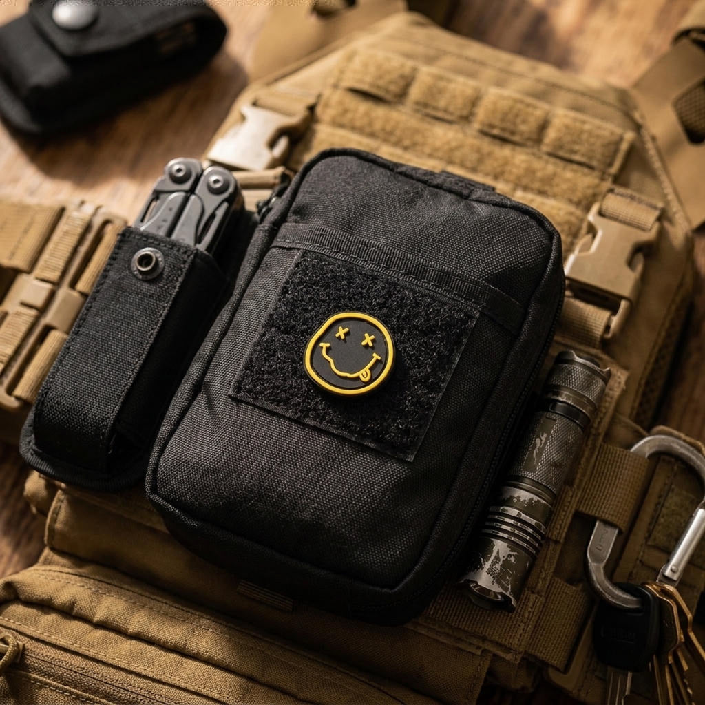 Nirvana PVC morale patch attached to tactical gear
