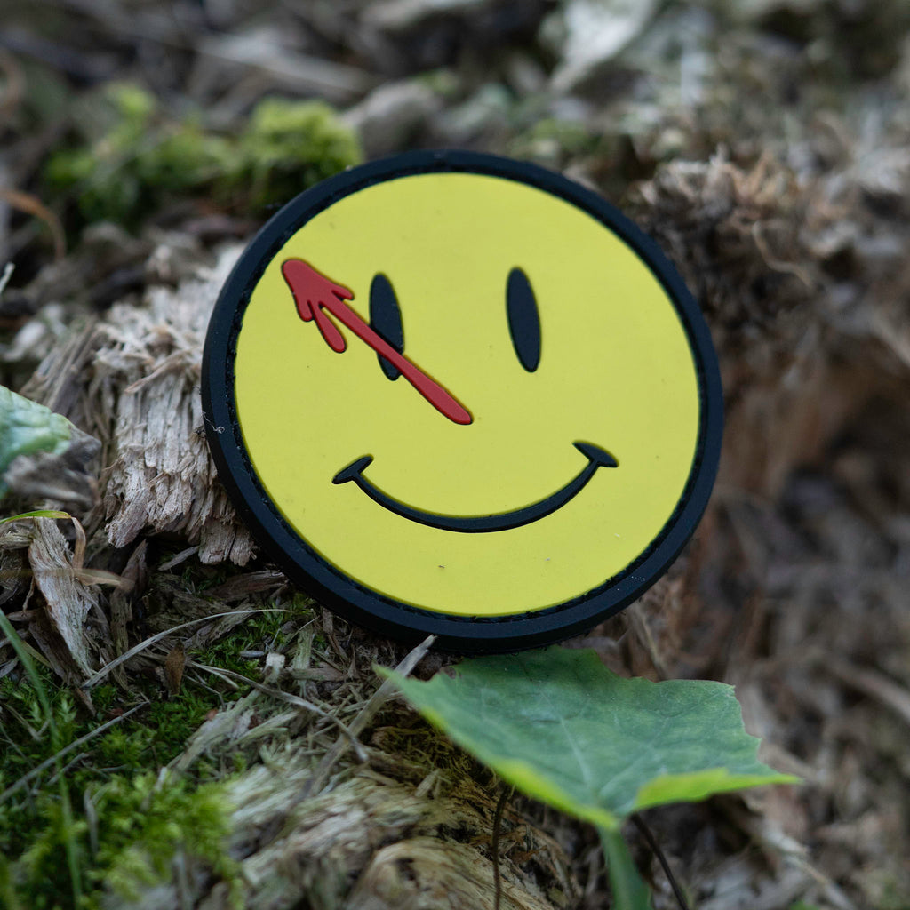 Watchmen PVC morale patch displayed outdoors